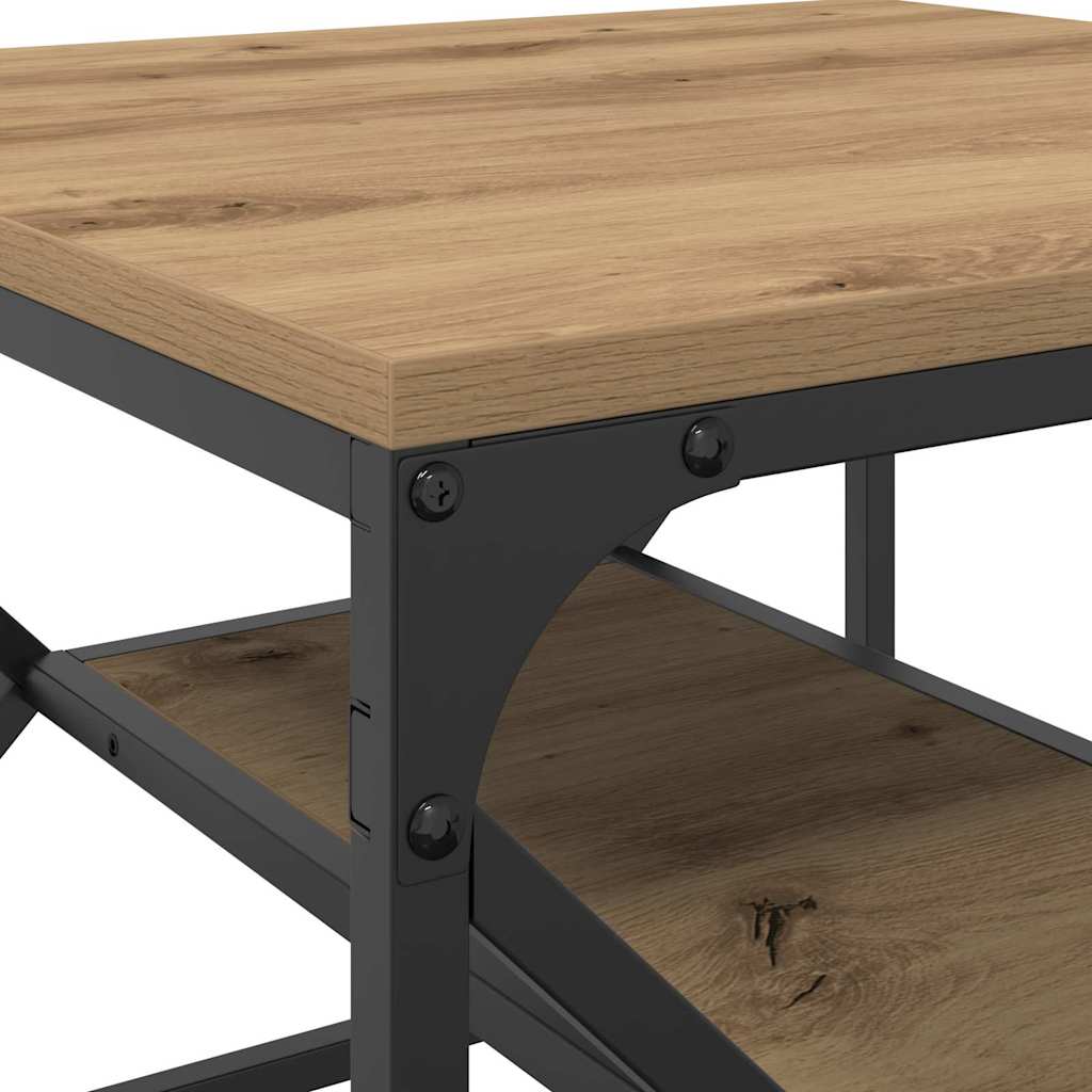 vidaXL Couchtisch Artisan-Eiche 51 x 50 x 40 cm