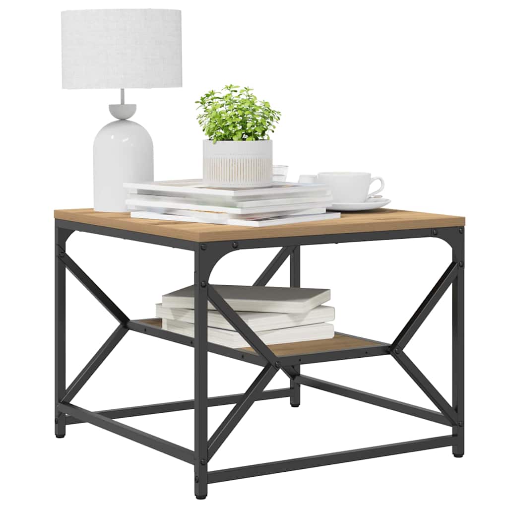 vidaXL Couchtisch Artisan-Eiche 51 x 50 x 40 cm