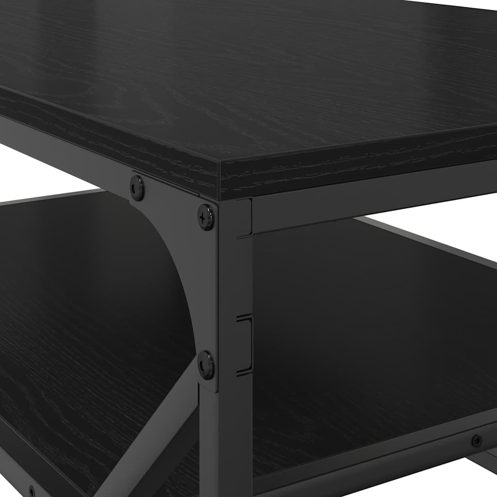 vidaXL Couchtisch Schwarz Eichen-Optik 90 x 50 x 40 cm