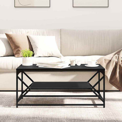 vidaXL Couchtisch Schwarz Eichen-Optik 90 x 50 x 40 cm