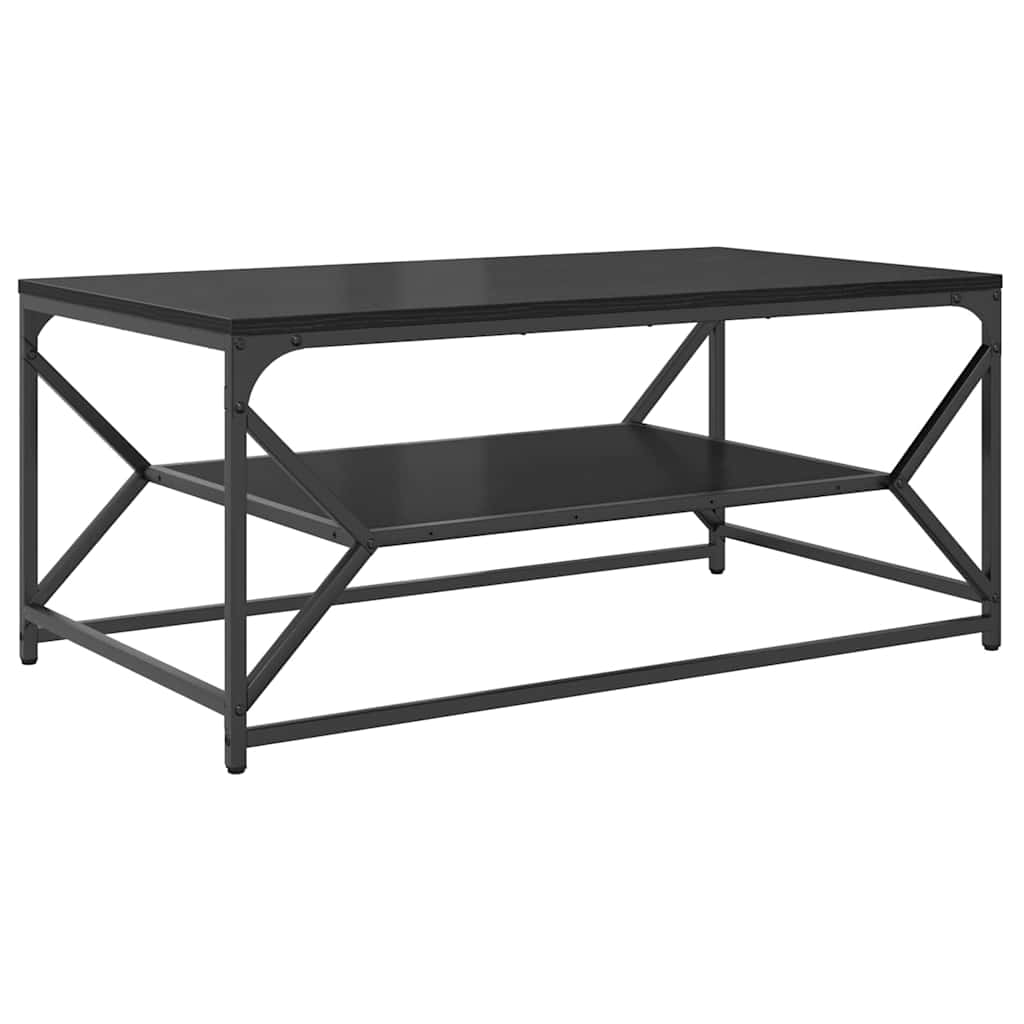 vidaXL Couchtisch Schwarz Eichen-Optik 90 x 50 x 40 cm