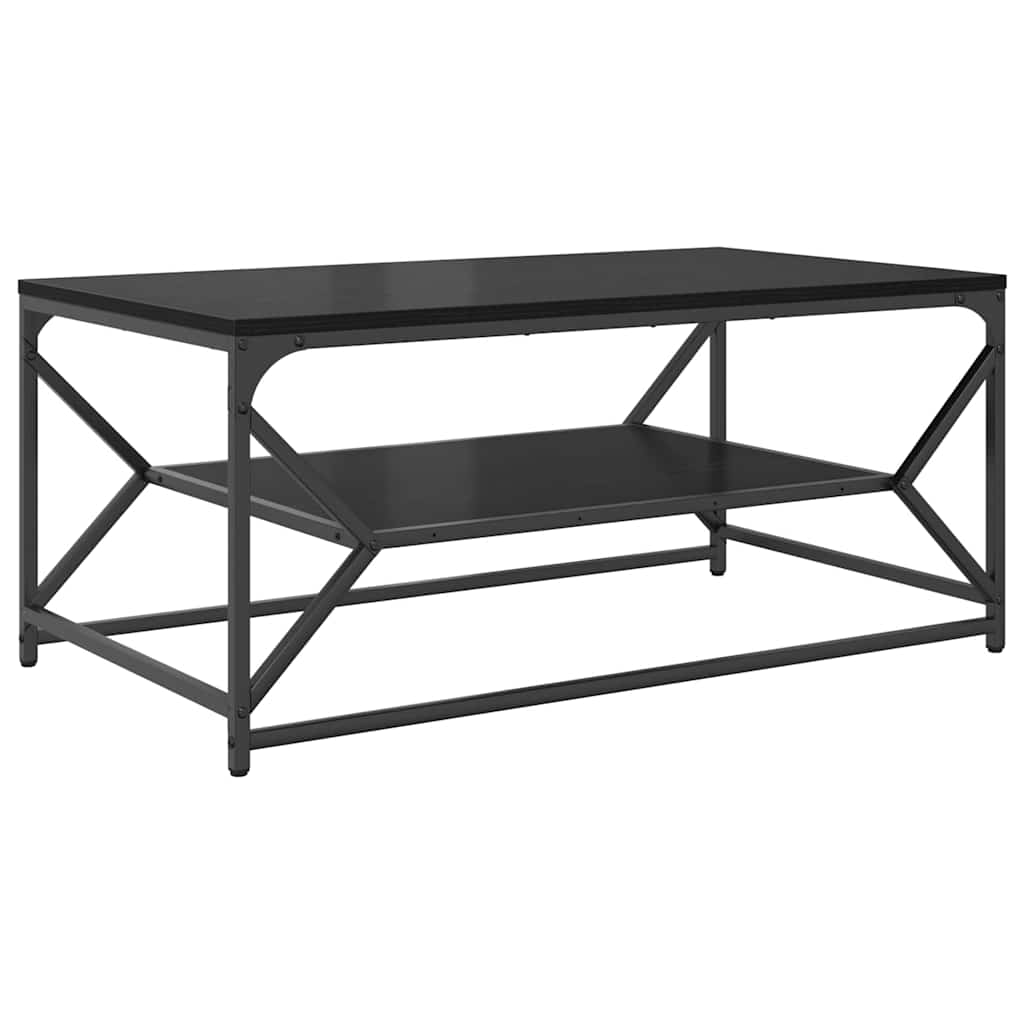 vidaXL Couchtisch Schwarz Eichen-Optik 90 x 50 x 40 cm