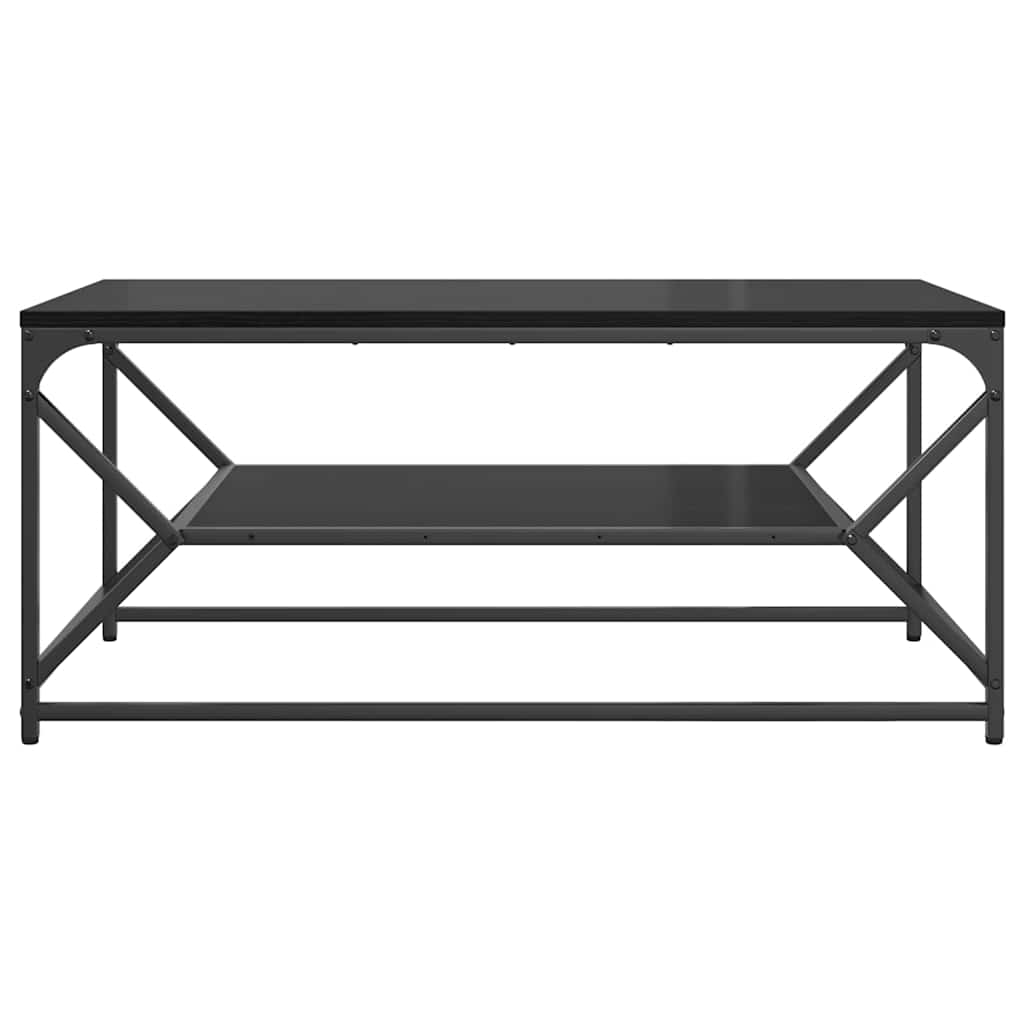 vidaXL Couchtisch Schwarz Eichen-Optik 90 x 50 x 40 cm