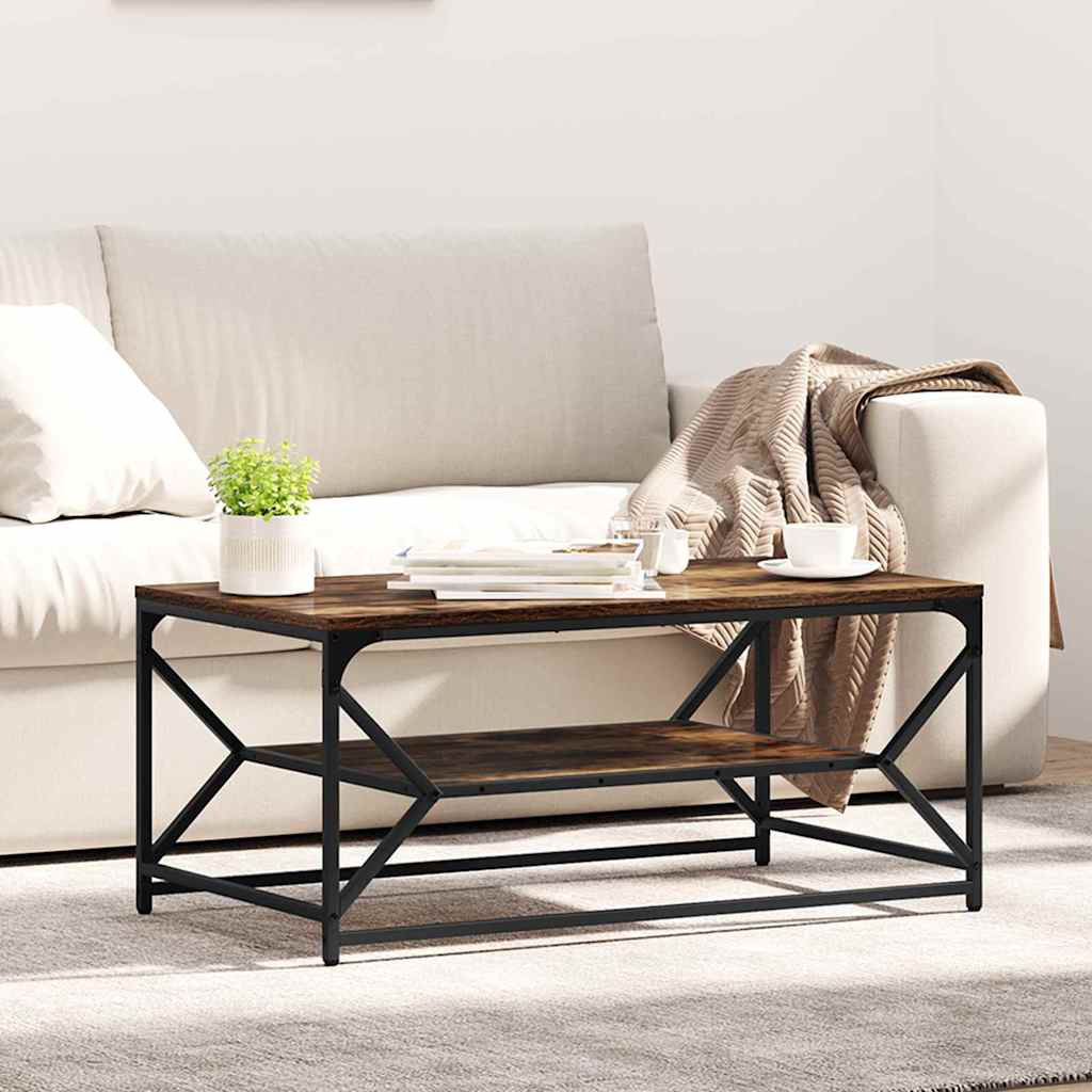 vidaXL Couchtisch Geräucherte Eiche 90 x 50 x 40 cm