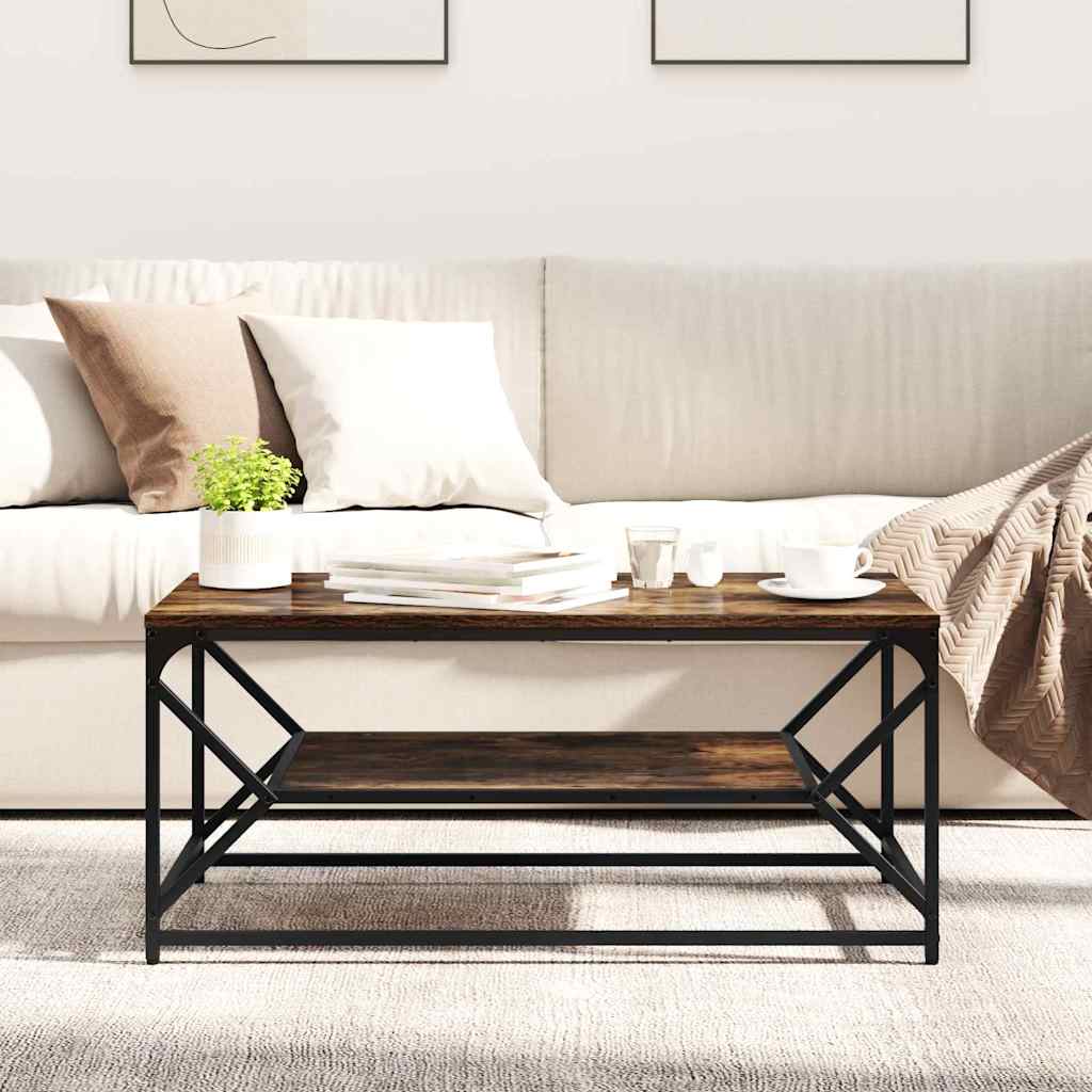 vidaXL Couchtisch Geräucherte Eiche 90 x 50 x 40 cm