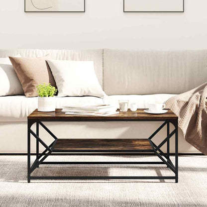 vidaXL Couchtisch Geräucherte Eiche 90 x 50 x 40 cm