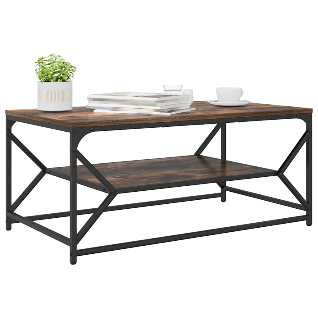 vidaXL Couchtisch Geräucherte Eiche 90 x 50 x 40 cm