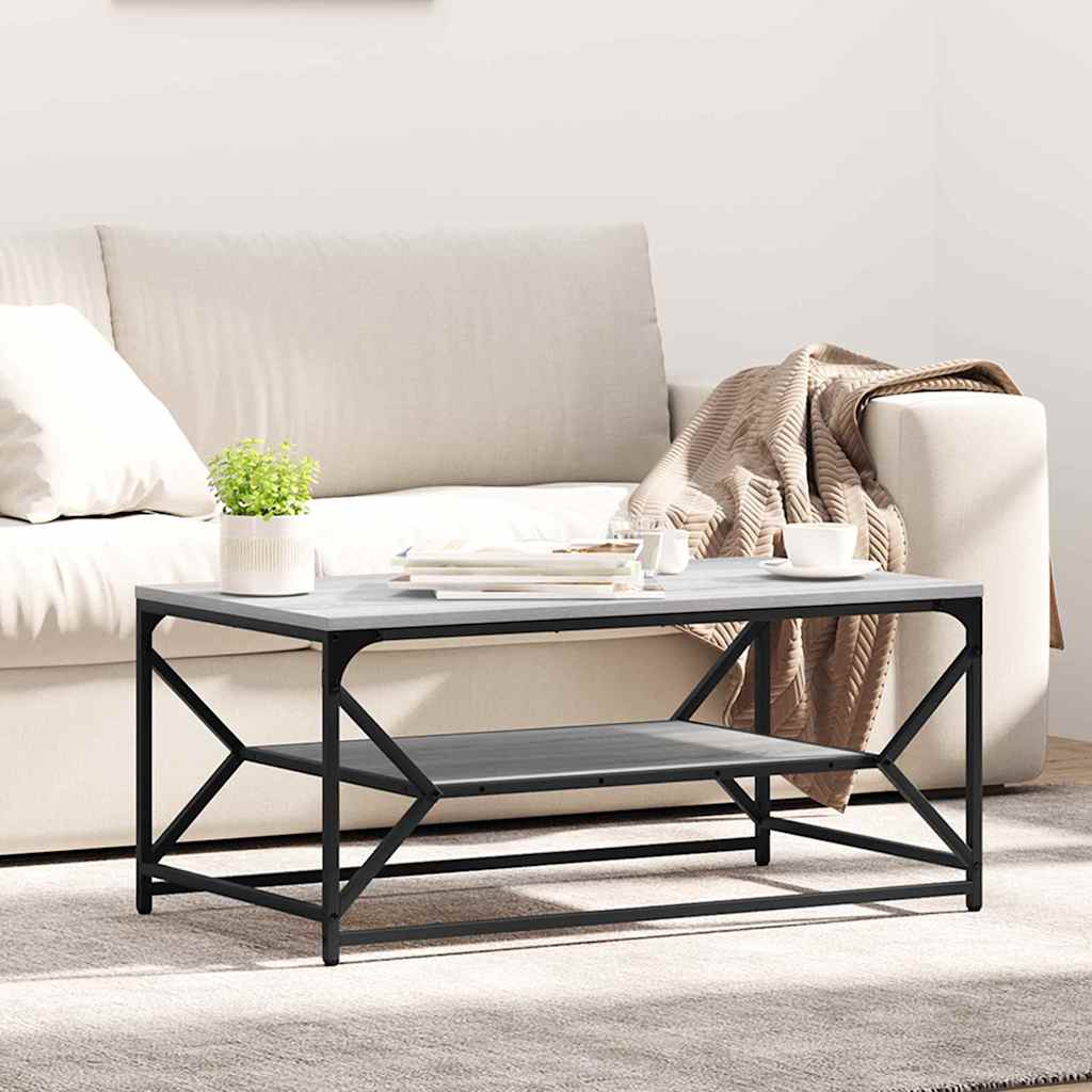 vidaXL Couchtisch Graues Sonoma 90 x 50 x 40 cm