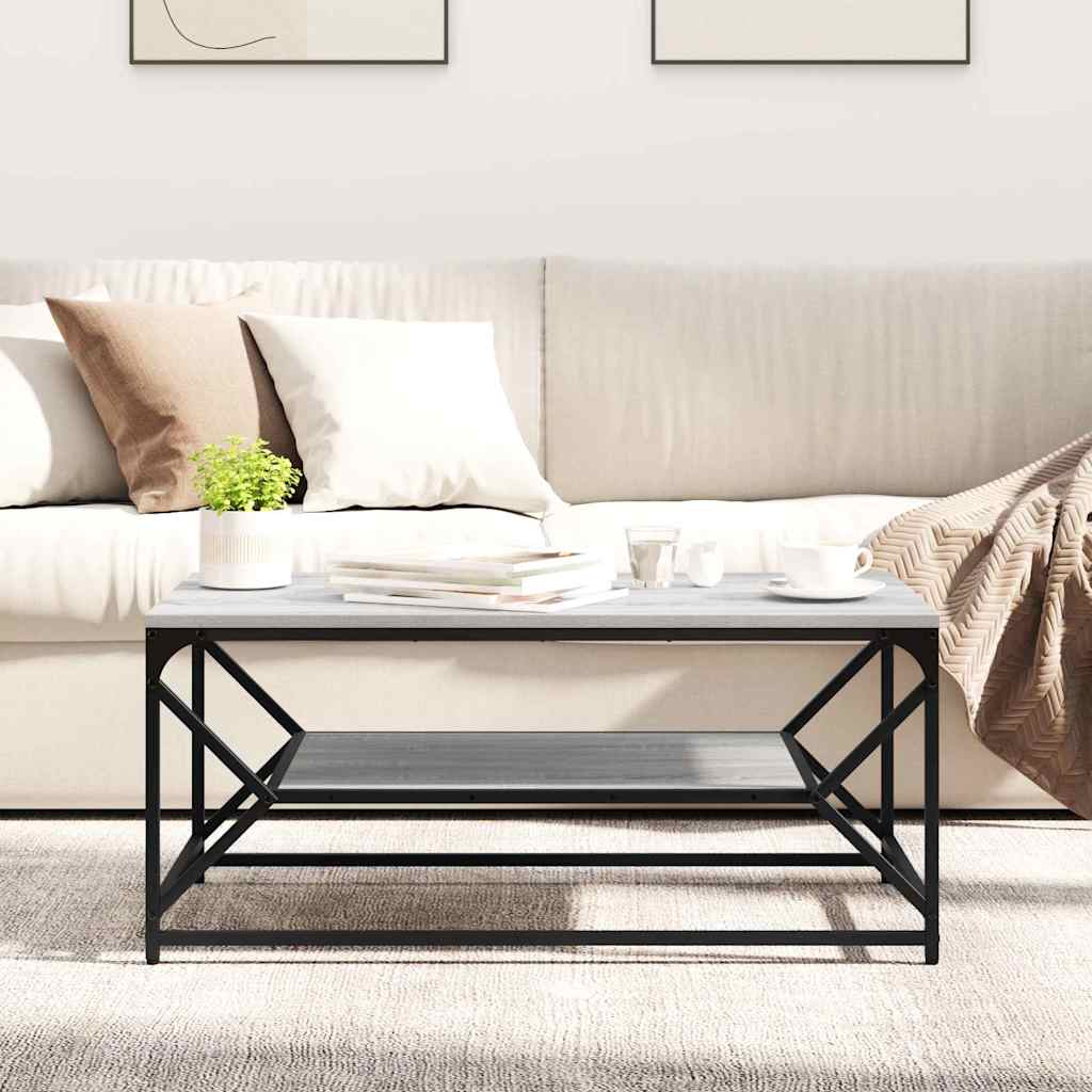 vidaXL Couchtisch Graues Sonoma 90 x 50 x 40 cm