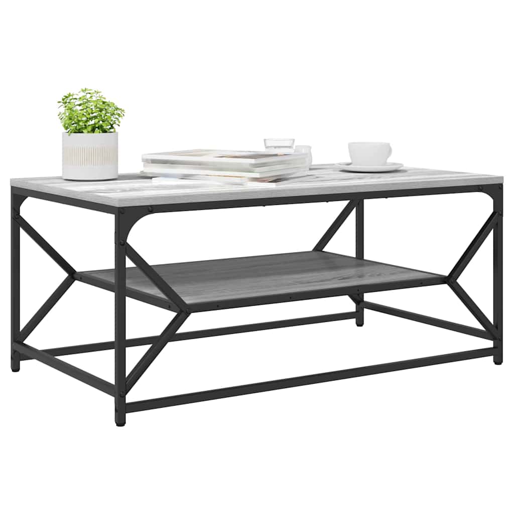 vidaXL Couchtisch Graues Sonoma 90 x 50 x 40 cm