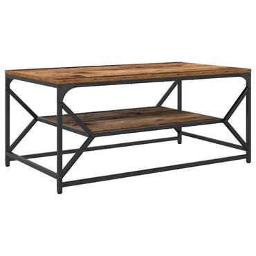 vidaXL Couchtisch Altholz 90 x 50 x 40 cm Ingenieure Holz und Stahl