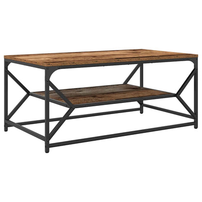 vidaXL Couchtisch Altholz 90 x 50 x 40 cm Ingenieure Holz und Stahl