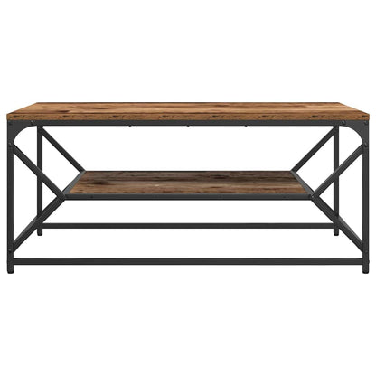 vidaXL Couchtisch Altholz 90 x 50 x 40 cm Ingenieure Holz und Stahl