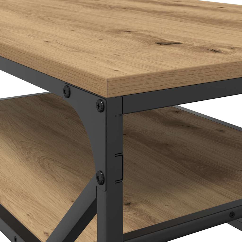 vidaXL Table basse chêne artisan 90 x 50 x 40 cm