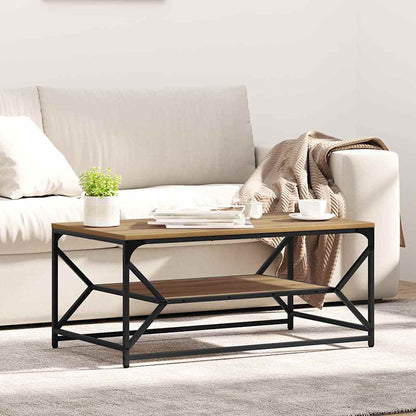 vidaXL Table basse chêne artisan 90 x 50 x 40 cm