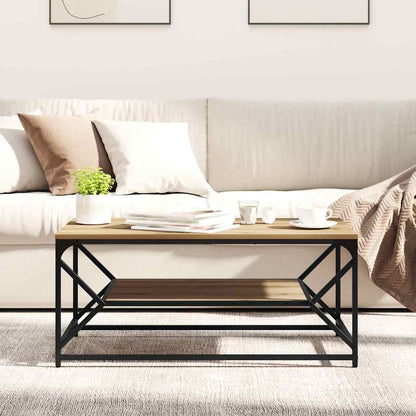 vidaXL Table basse chêne artisan 90 x 50 x 40 cm