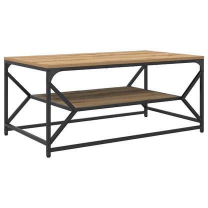 vidaXL Table basse chêne artisan 90 x 50 x 40 cm
