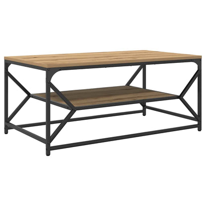 vidaXL Table basse chêne artisan 90 x 50 x 40 cm