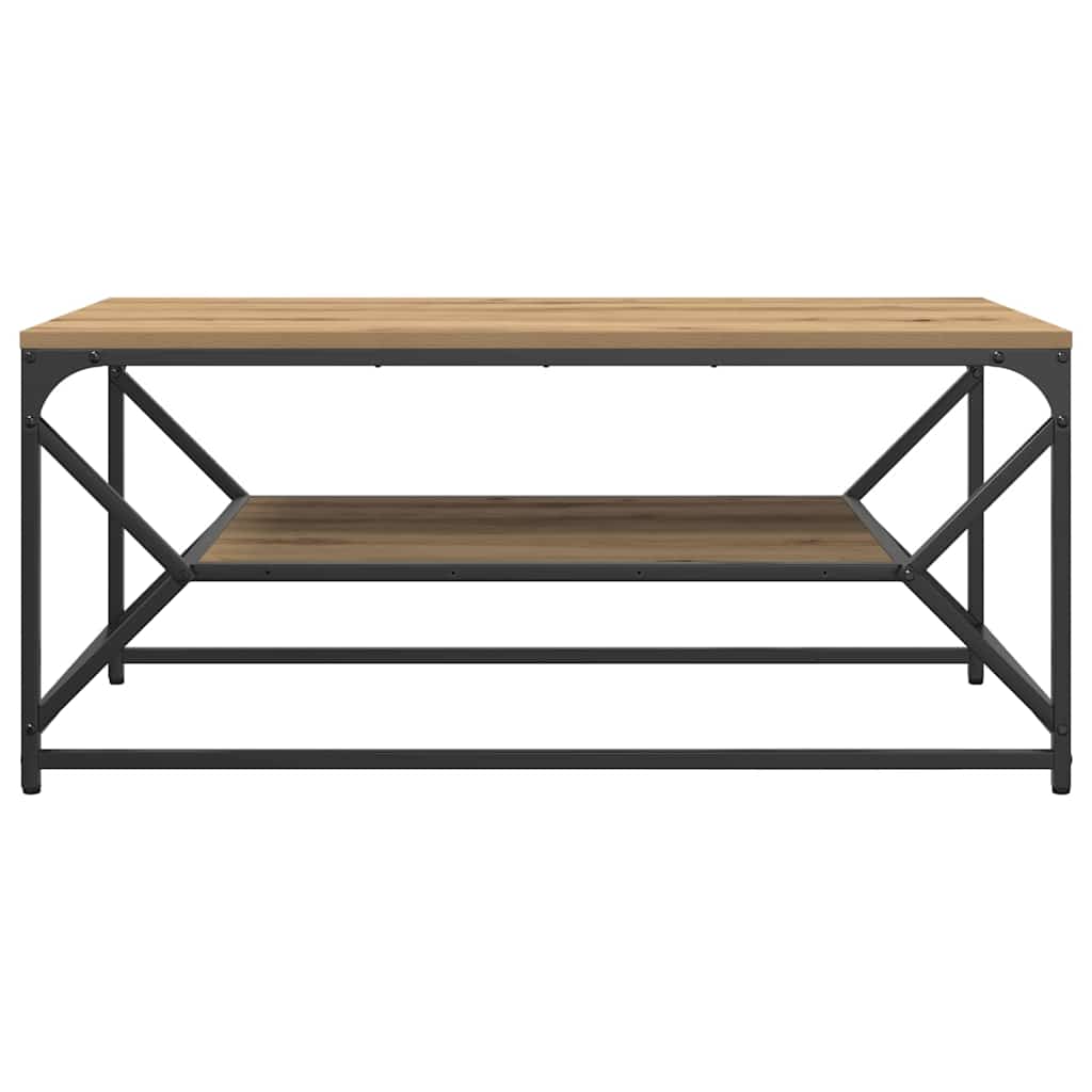 vidaXL Table basse chêne artisan 90 x 50 x 40 cm