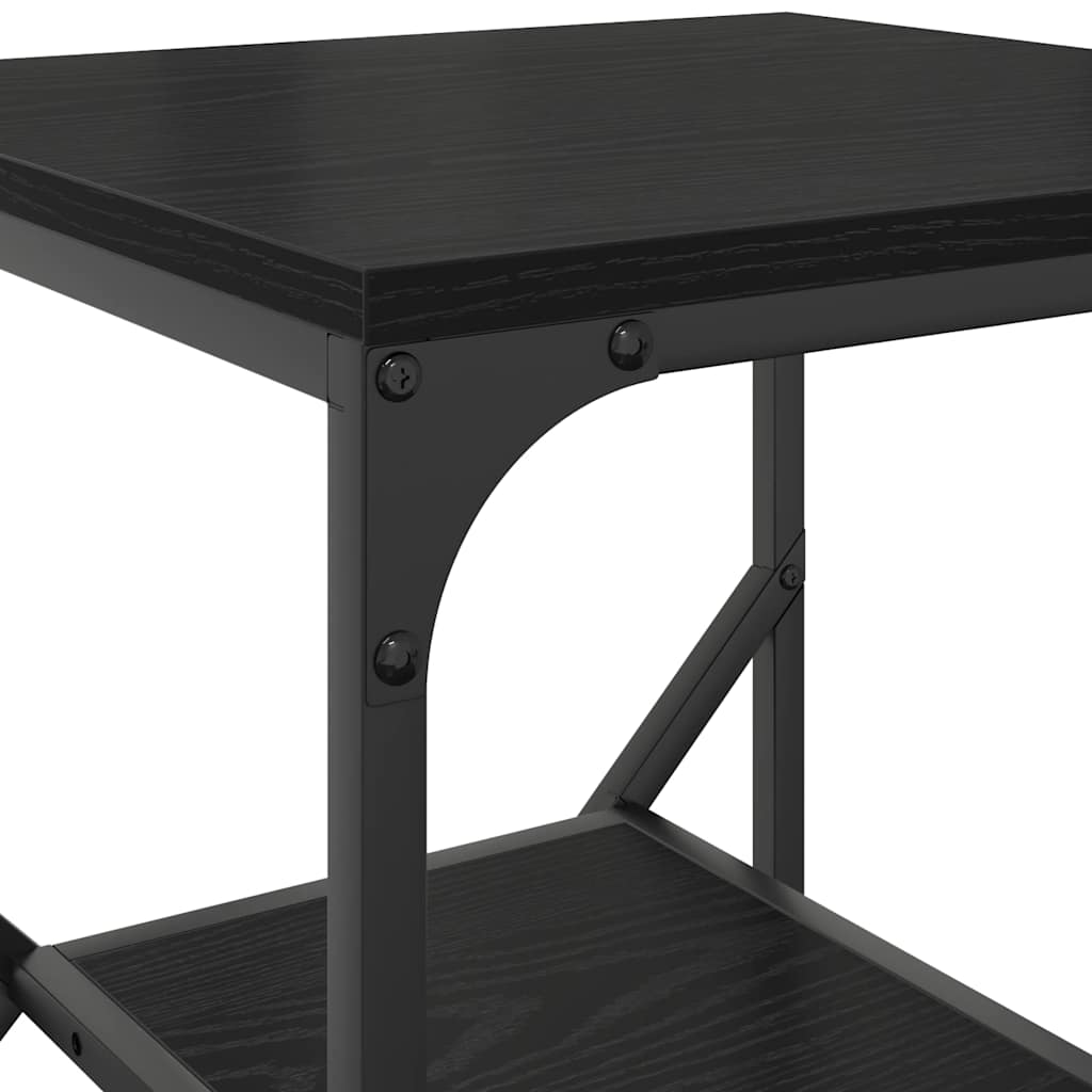 vidaXL Table d'appoint Noir aspect chêne 41 x 40 x 60 cm