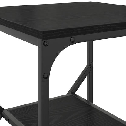 vidaXL Table d'appoint Noir aspect chêne 41 x 40 x 60 cm