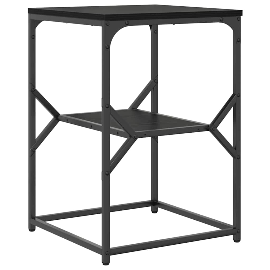 vidaXL Table d'appoint Noir aspect chêne 41 x 40 x 60 cm