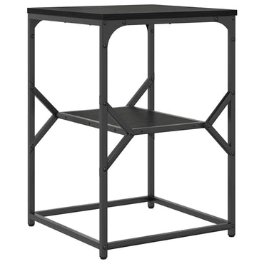 vidaXL Table d'appoint Noir aspect chêne 41 x 40 x 60 cm