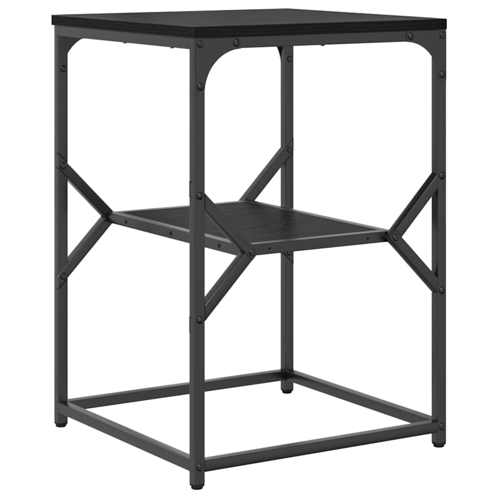 vidaXL Table d'appoint Noir aspect chêne 41 x 40 x 60 cm