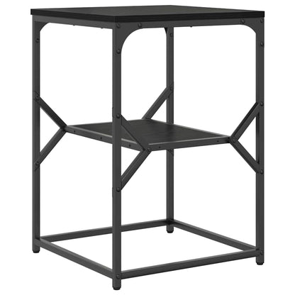 vidaXL Table d'appoint Noir aspect chêne 41 x 40 x 60 cm