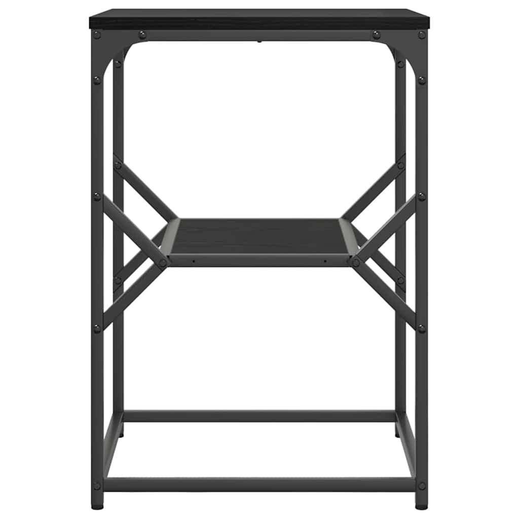 vidaXL Table d'appoint Noir aspect chêne 41 x 40 x 60 cm