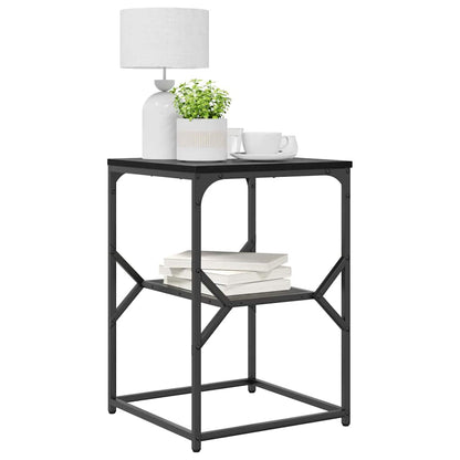 vidaXL Table d'appoint Noir aspect chêne 41 x 40 x 60 cm