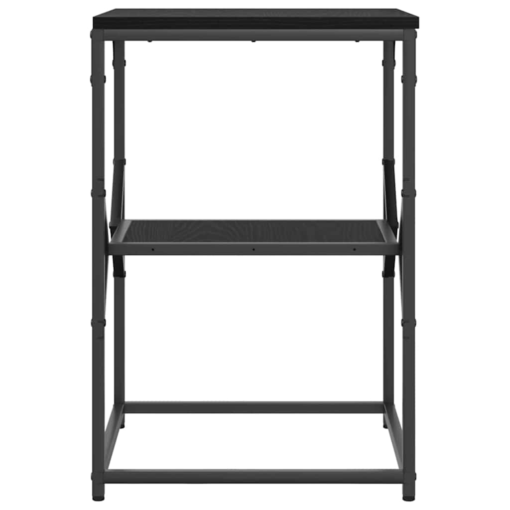 vidaXL Table d'appoint Noir aspect chêne 41 x 40 x 60 cm