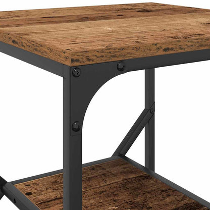 vidaXL Table d'appoint en bois de récupération 41 x 40 x 60 cm Bois d'ingénierie et acier
