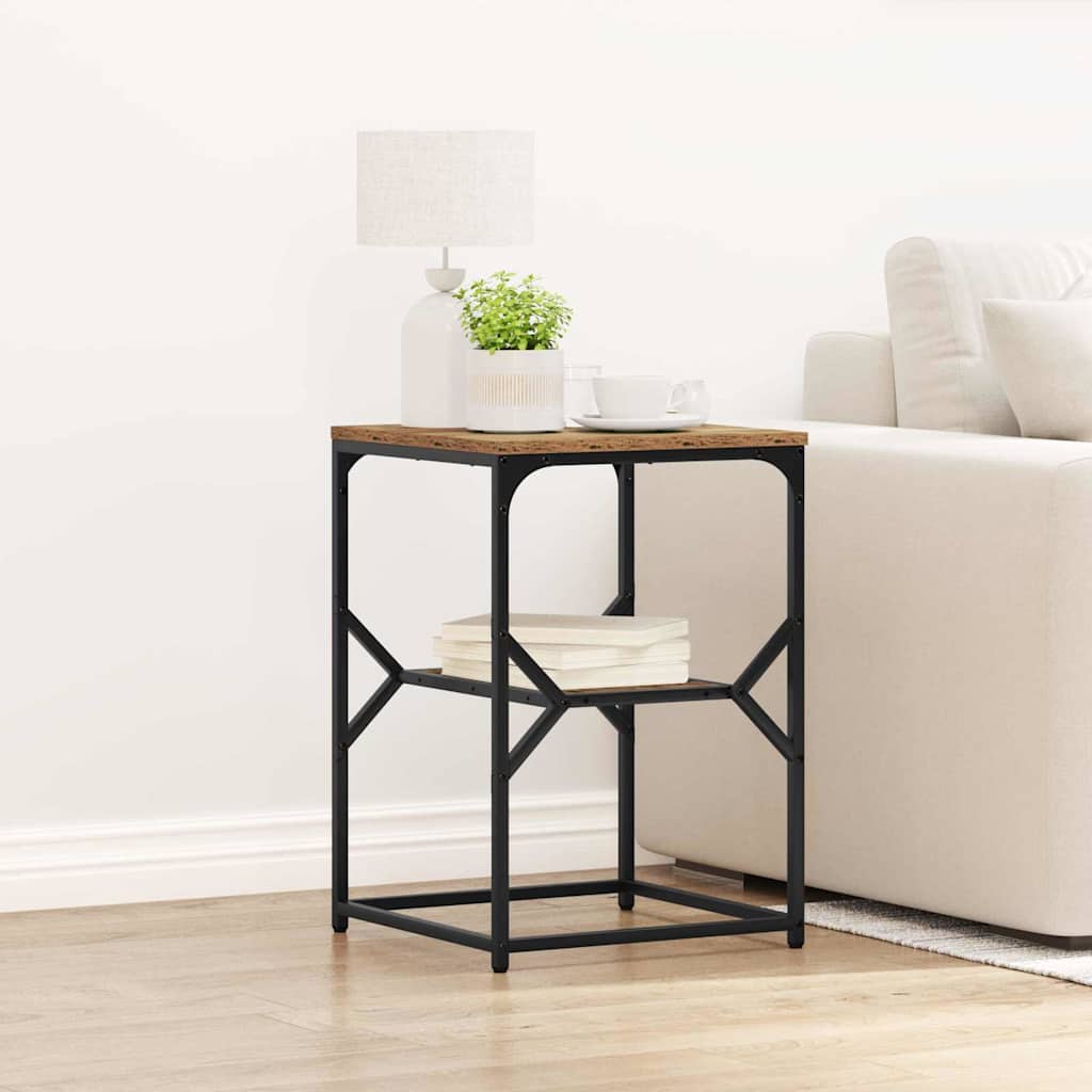 vidaXL Table d'appoint en bois de récupération 41 x 40 x 60 cm Bois d'ingénierie et acier