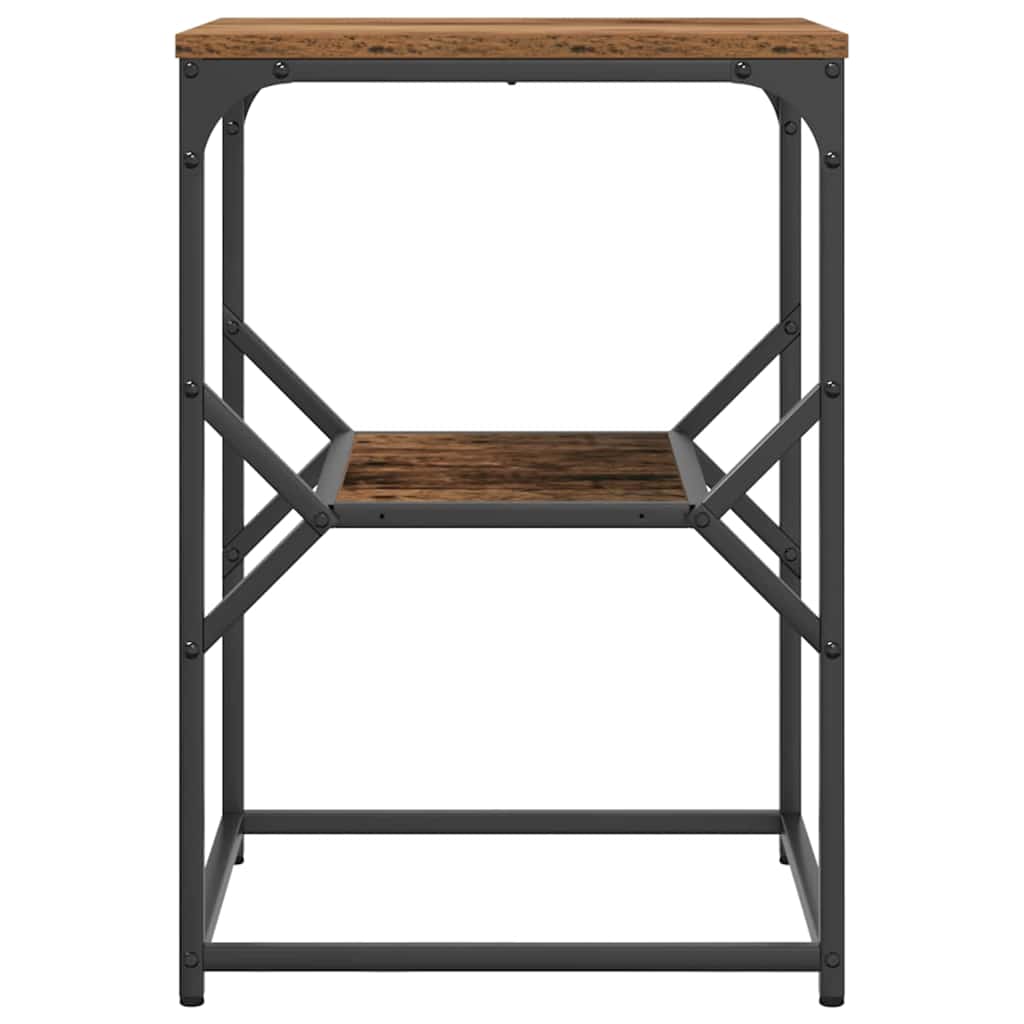 vidaXL Table d'appoint en bois de récupération 41 x 40 x 60 cm Bois d'ingénierie et acier