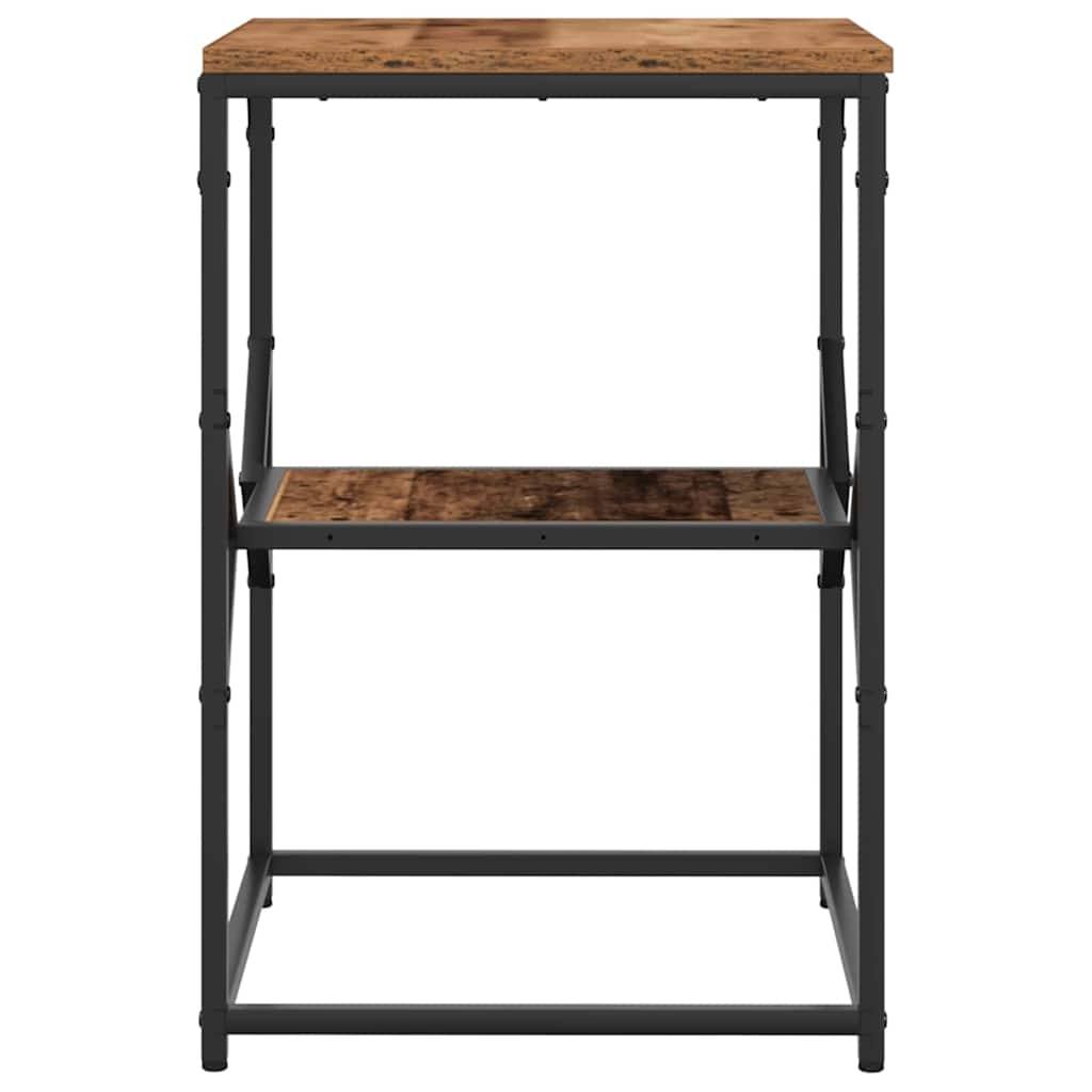 vidaXL Table d'appoint en bois de récupération 41 x 40 x 60 cm Bois d'ingénierie et acier