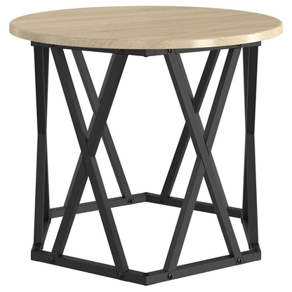 vidaXL Tables d'appoint 2 pcs Chêne Sonoma Bois d'ingénierie et acier