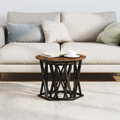 vidaXL Tables d'appoint 2 pcs Chêne fumé Bois d'ingénierie et Acier