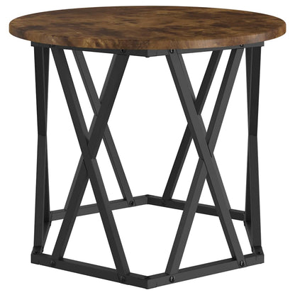 vidaXL Tables d'appoint 2 pcs Chêne fumé Bois d'ingénierie et Acier