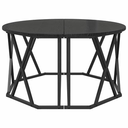 vidaXL Couchtisch Schwarz Eichen-Optik 80 x 80 x 42 cm