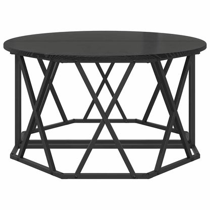 vidaXL Couchtisch Schwarz Eichen-Optik 80 x 80 x 42 cm