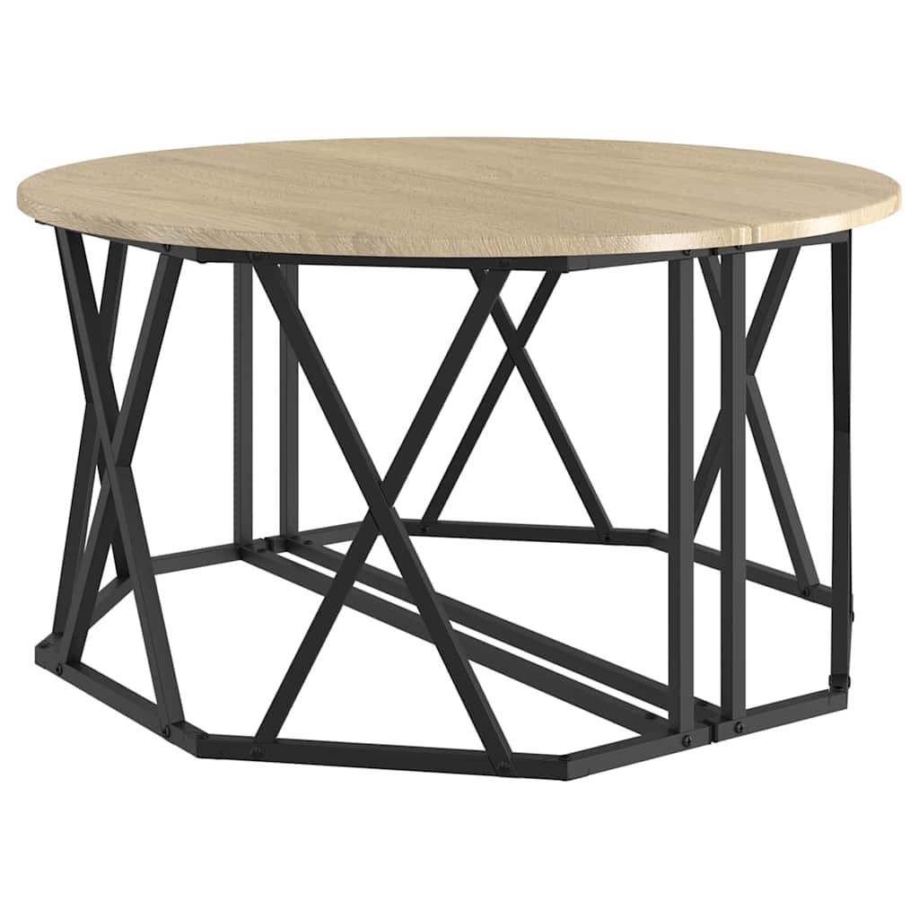 vidaXL Couchtisch Sonoma-Eiche 80 x 80 x 42 cm