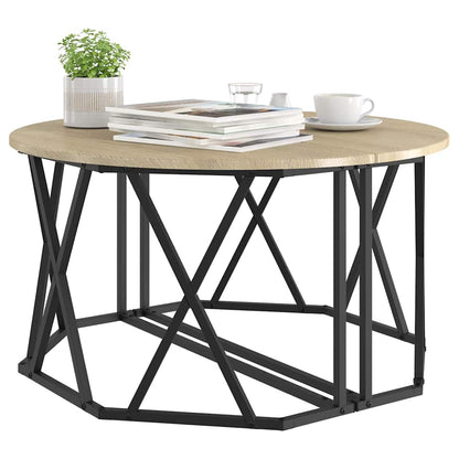 vidaXL Couchtisch Sonoma-Eiche 80 x 80 x 42 cm