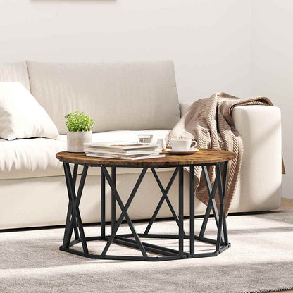 vidaXL Couchtisch Geräucherte Eiche 80 x 80 x 42 cm