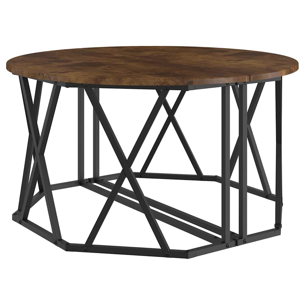 vidaXL Couchtisch Geräucherte Eiche 80 x 80 x 42 cm