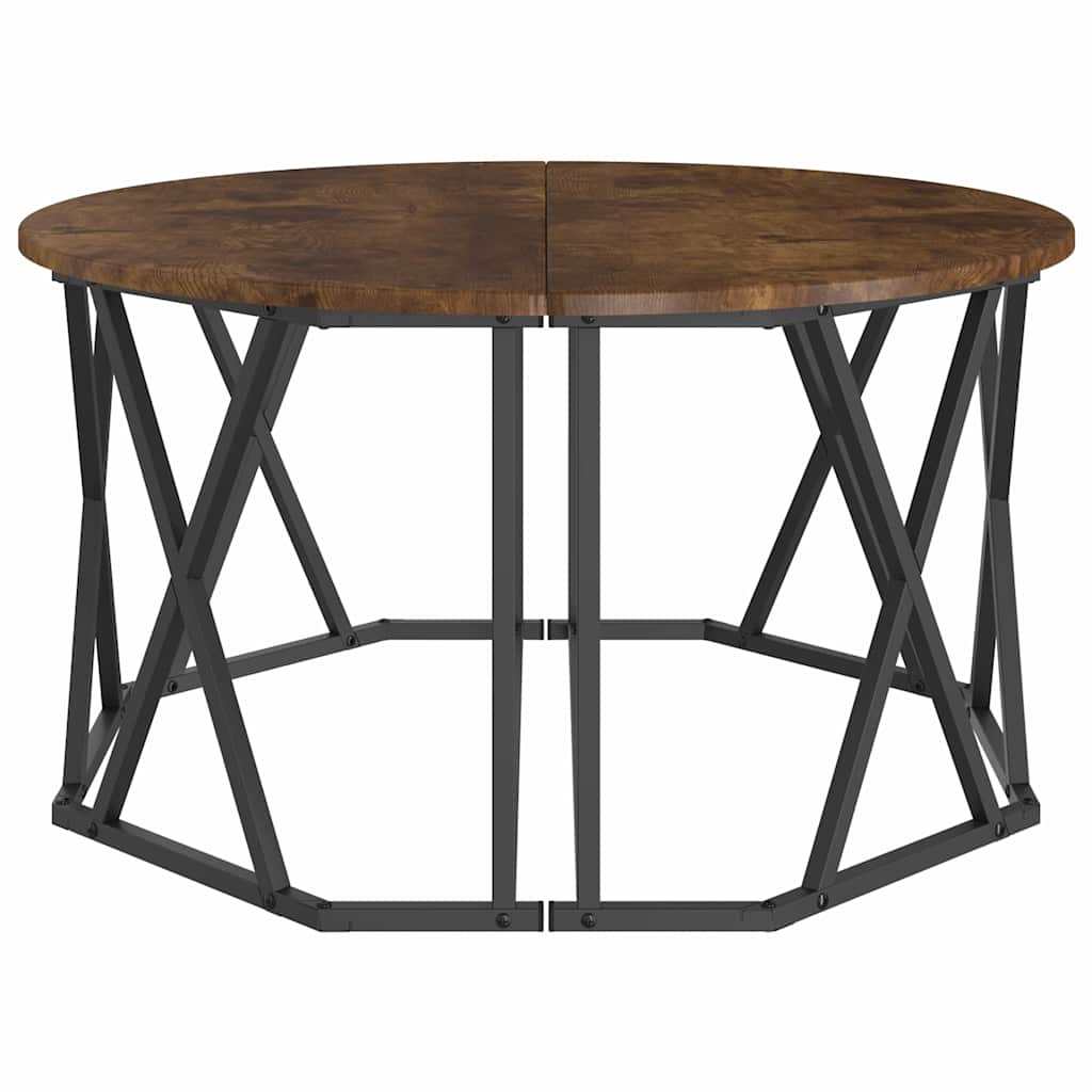 vidaXL Couchtisch Geräucherte Eiche 80 x 80 x 42 cm