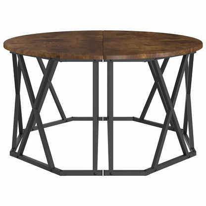vidaXL Couchtisch Geräucherte Eiche 80 x 80 x 42 cm