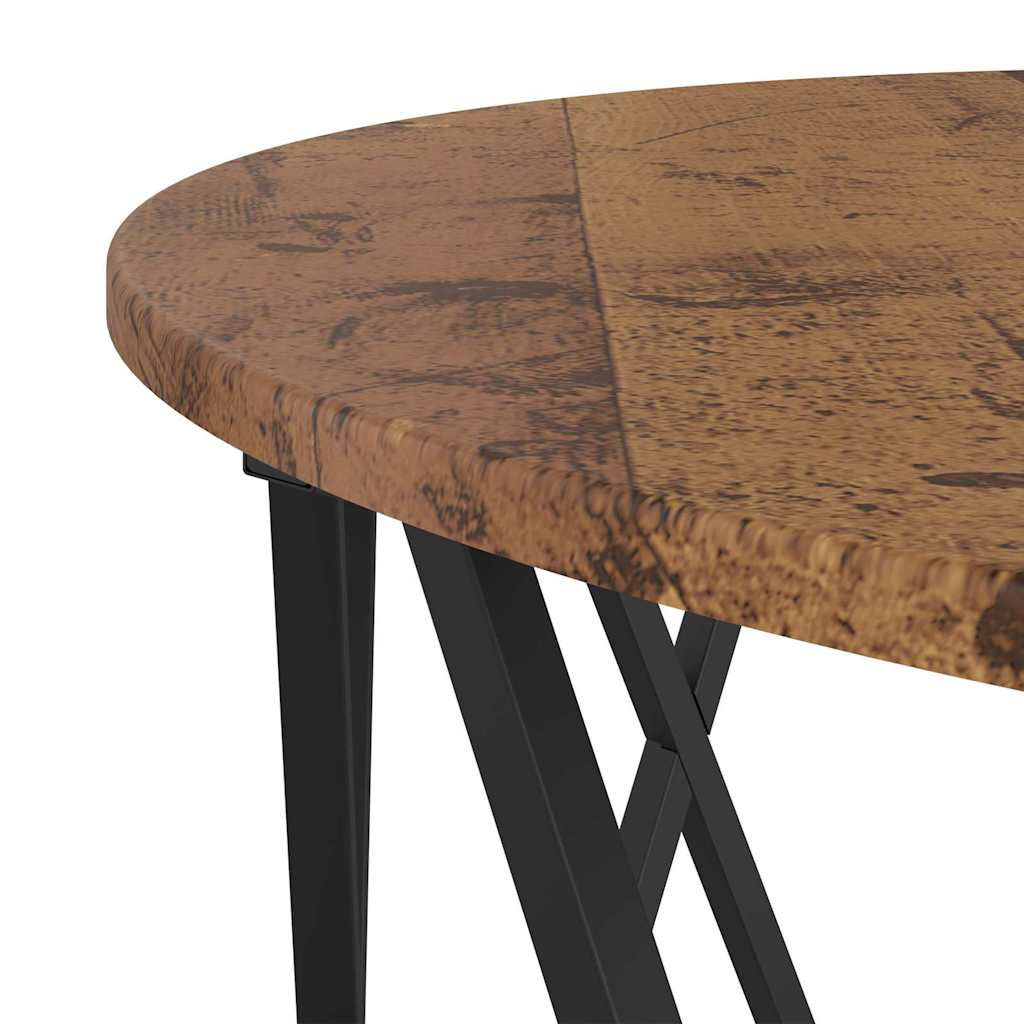 vidaXL Couchtisch Altholz 80 x 80 x 42 cm Ingenieure Holz und Stahl