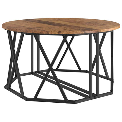 vidaXL Couchtisch Altholz 80 x 80 x 42 cm Ingenieure Holz und Stahl