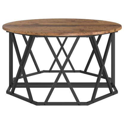 vidaXL Couchtisch Altholz 80 x 80 x 42 cm Ingenieure Holz und Stahl